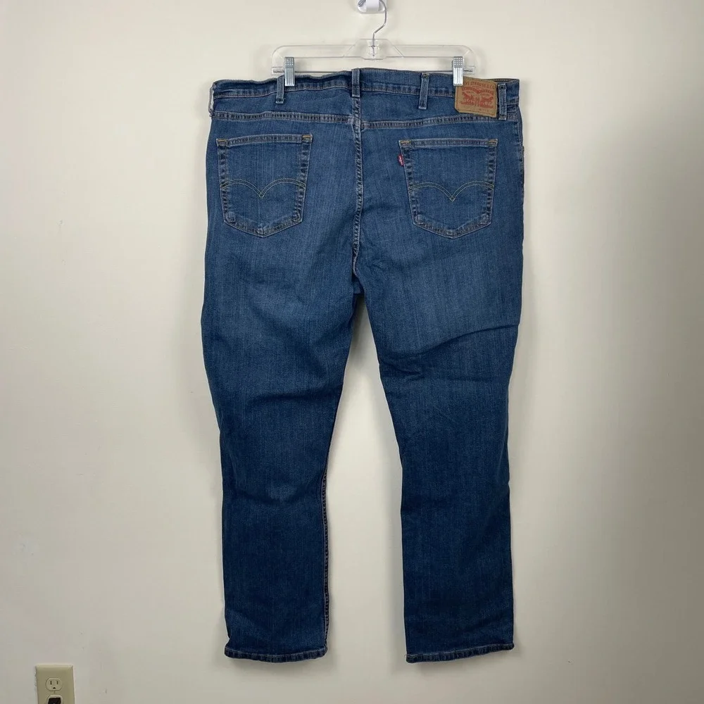 Levis 559 Relaxed Straight Jeans Mens 44x32 Medium Wash‎ Blue Denim Pants
